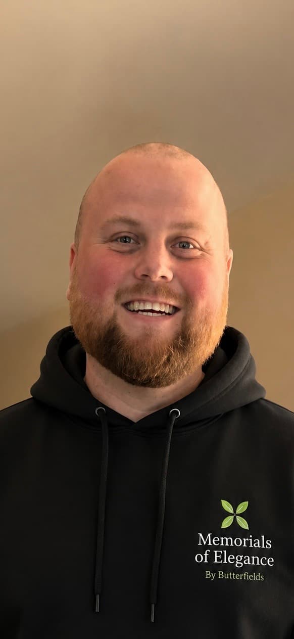 Jordan, NAMM-accredited memorial fixer at Memorials Of Elegance