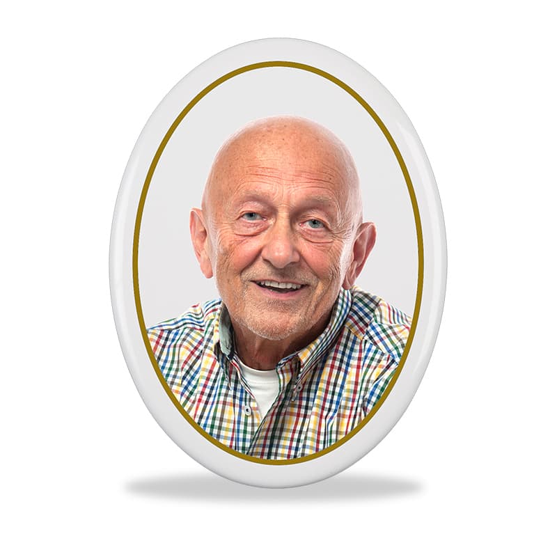 oval ceramic plaque