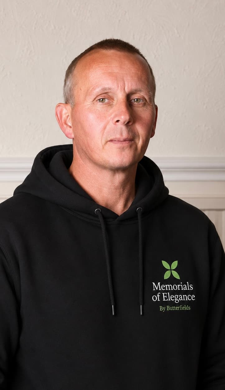 Mark, NAMM-accredited memorial fixer at Memorials Of Elegance